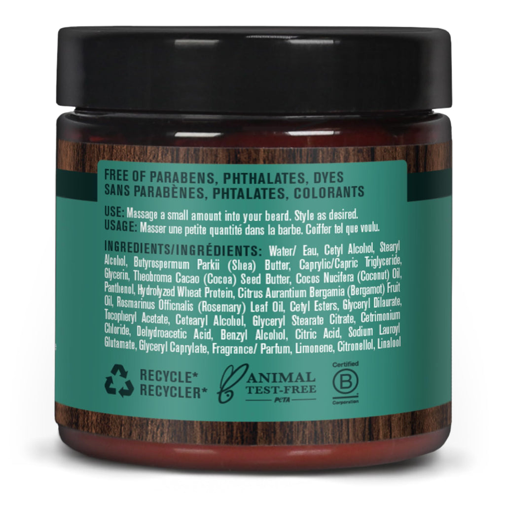Every Man Jack Beard Butter- Subtle Sea Salt Fragrance - Rejuvenates, Hydrates, and Styles Dry, Unruly Beards While Relieving Itch - Naturally Derived with Shea Butter and Coconut Oil - 4oz