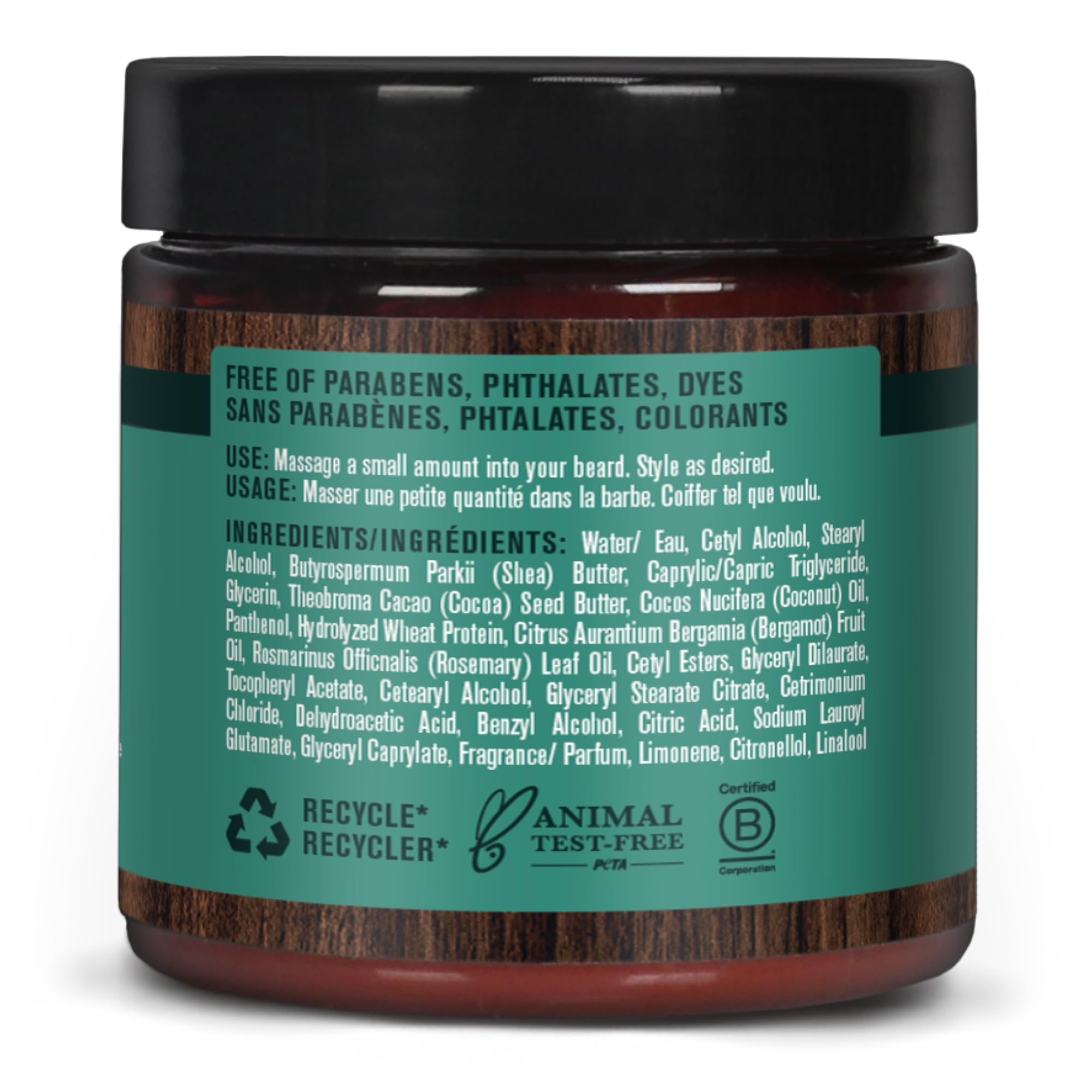 Every Man Jack Beard Butter- Subtle Sea Salt Fragrance - Rejuvenates, Hydrates, and Styles Dry, Unruly Beards While Relieving Itch - Naturally Derived with Shea Butter and Coconut Oil - 4oz