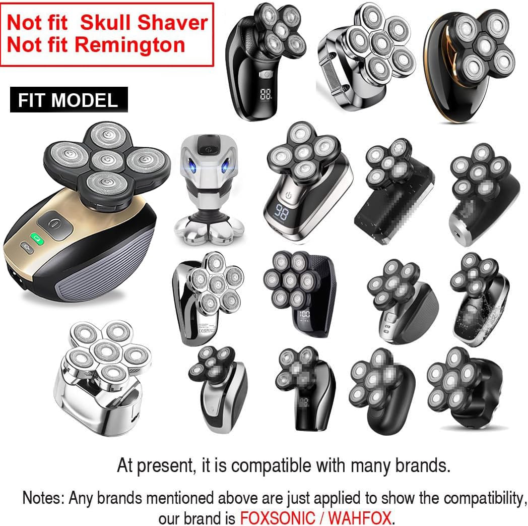 Universa 5 Blades Replacement Heads for Mainstream head shaver brands, Head Shaver Replacement Blades (5 Gold)
