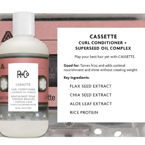 R+Co Cassette Curl Defining Conditioner - Lightweight Frizz Control & Shine - Sulfate-Free Vegan - 8.5 oz