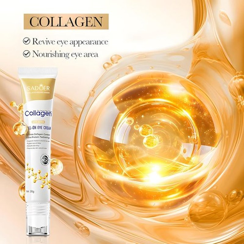 ROUXUN Age Correcting Eye Cream, Anti-Aging Hyaluronic Acid, Collagen Reduce Wrinkles, Dark Circles & Under Eye Puffiness, Lift, Ice Roller For Under Eye Bags And Puffy Eyes