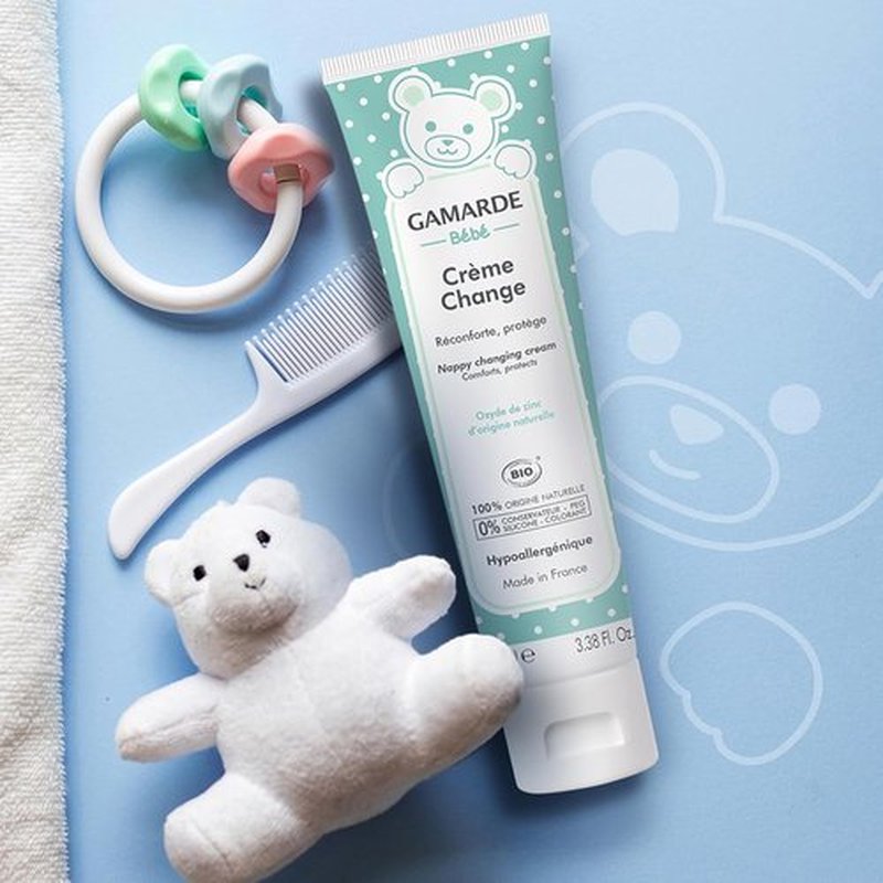 Gamarde Baby Change Cream - Diaper Rash Relief for Sensitive Skin - Soothes Redness & Protects - 3.52 oz