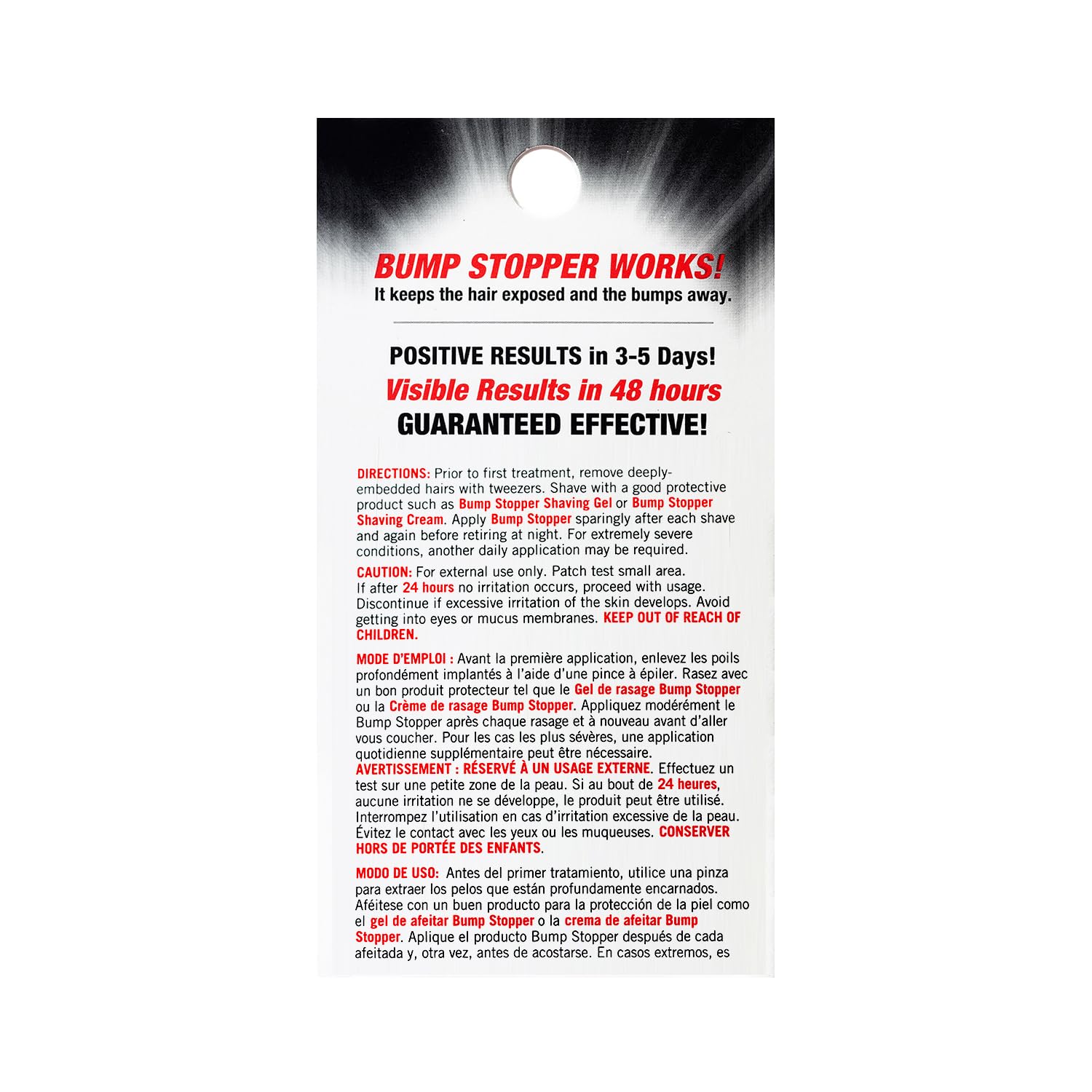 U/S Hi Time Bump Stopper# Size .5oz U/S Hi Time Bump Stopper#2 .5oz