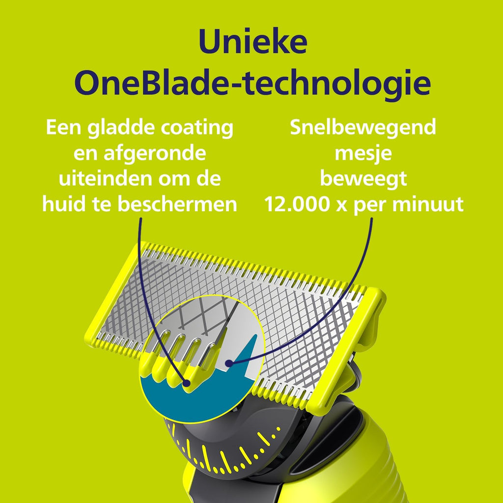 Genuine Philips OneBlade 360 Replacement Blades, For OneBlade Electric Shaver and Trimmer, 3 Pack, Model QP430/60