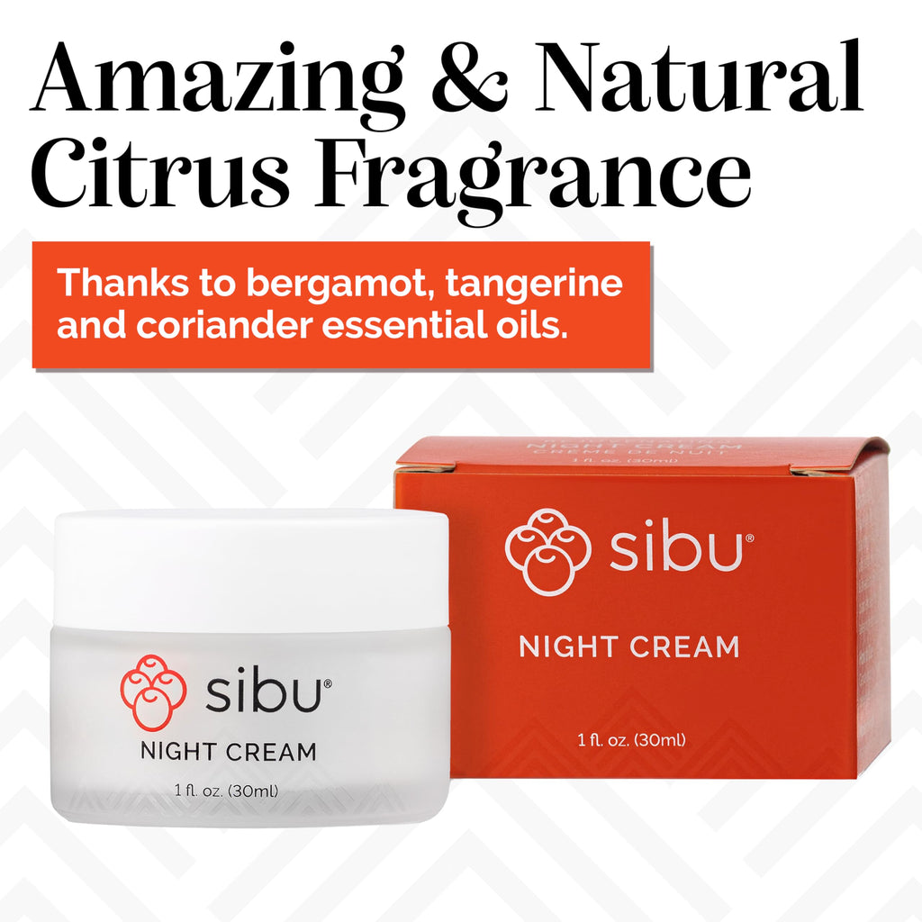 sibu Sea Buckthorn Rejuvenating Night Cream (1 oz) - Hydrates, Smooths Wrinkles, and Repairs Aging, Sun-Damaged Skin
