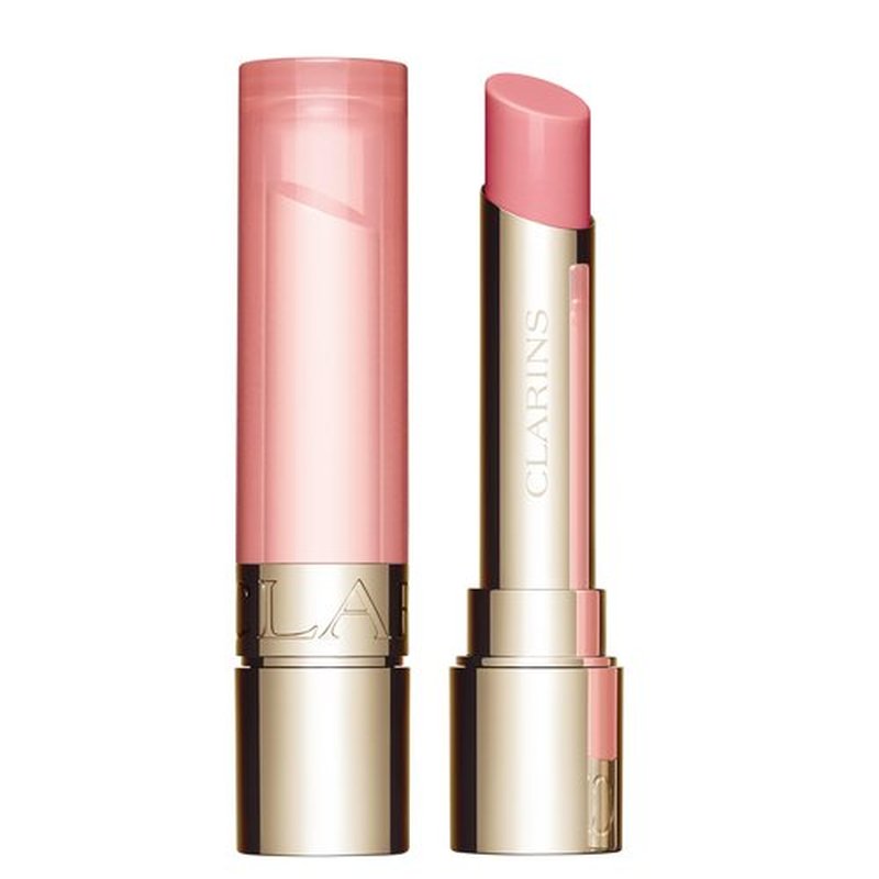 Clarins Lip Oil Balm | Nourishes, Hydrates, and Visibly Plumps | Natural, Sheer Finish and Shine | 99% Skincare Formula and 96% Natural Ingredients | Contains Hydrating Peptide | 0.1 Oz, 01 Pale Pink