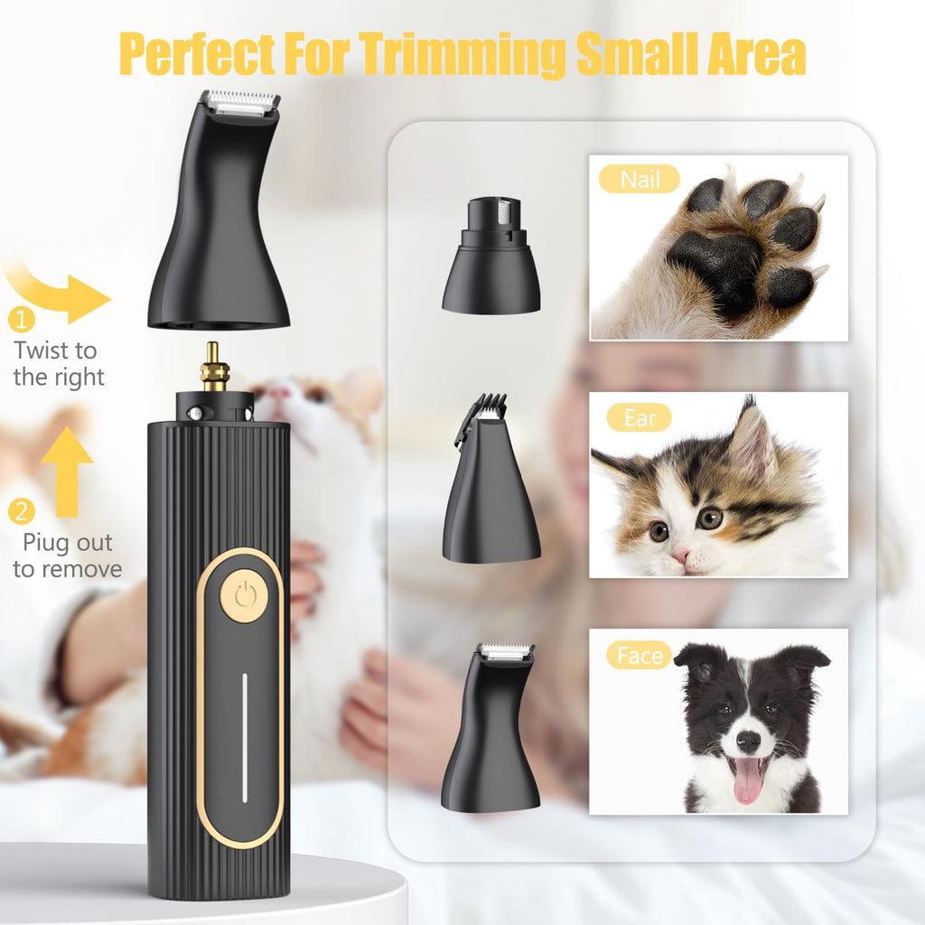 Dog Clippers Grooming Kit with Paw Trimmer for Thick/Matted/Knotted/Hair