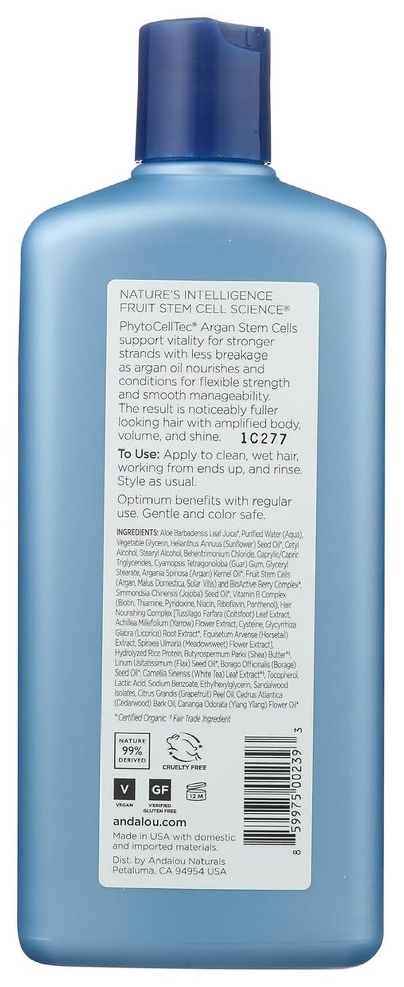 Andalou Naturals Argan Stem Cell Conditioner - Age-Defying Formula | 11.5 Ounce