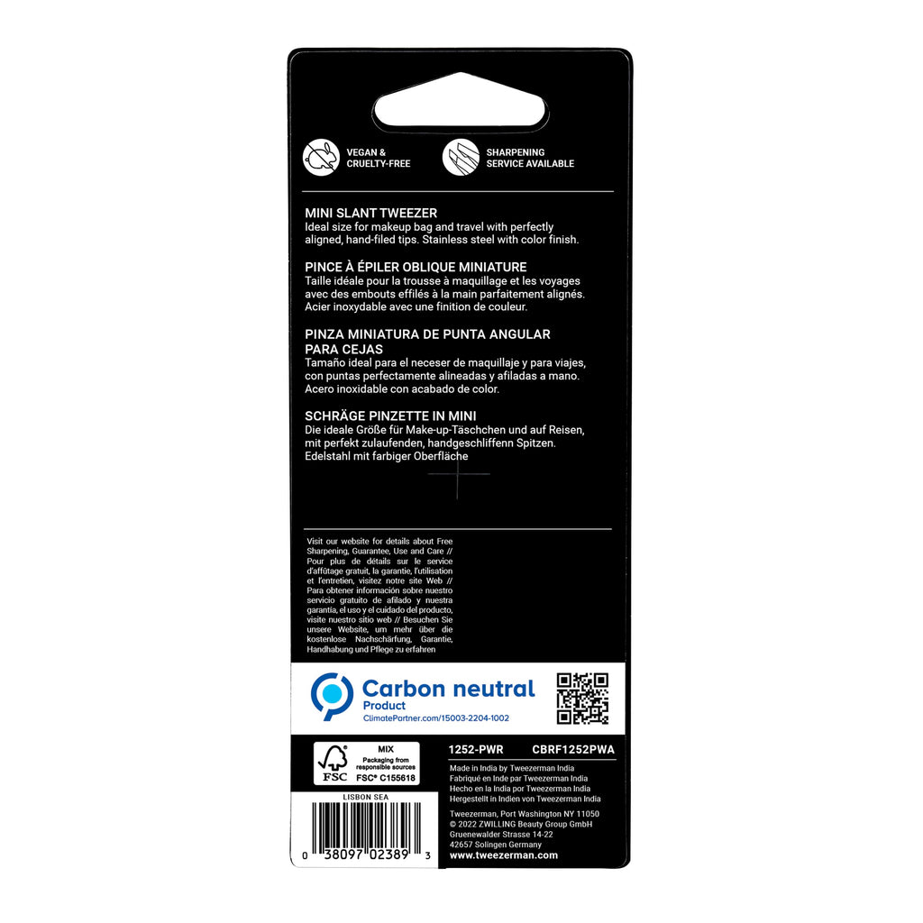 Tweezerman Mini Slant Tweezer – Tweezerman Tweezers for Eyebrows Lisbon Sea