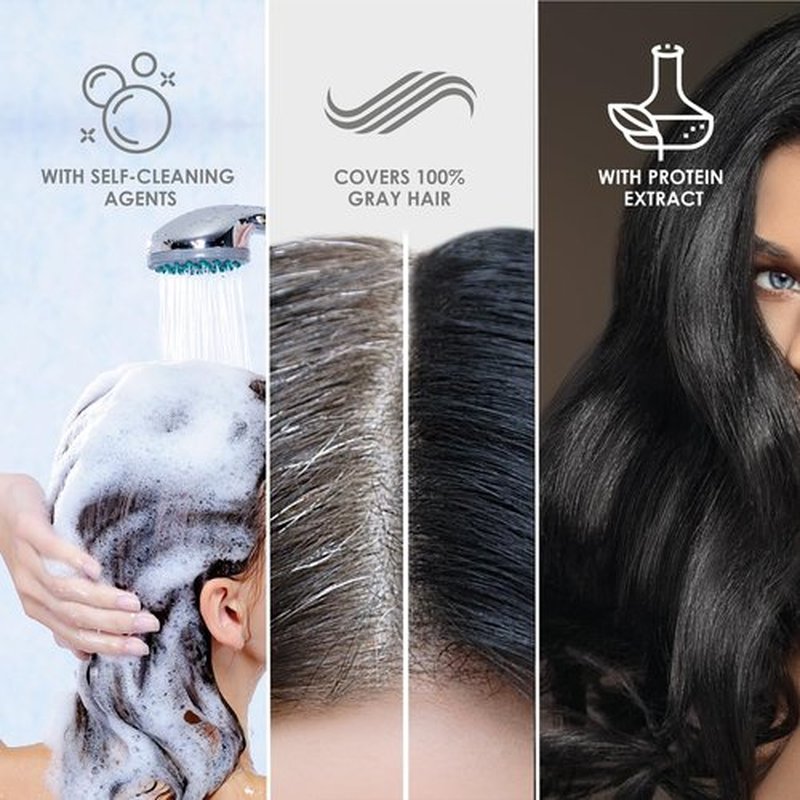 Skiennix Professional Coloring Kit - Permanent Hair Dye for Gray Coverage | 6.0 Dark Blonde + Reviving Shampoo & Conditioner