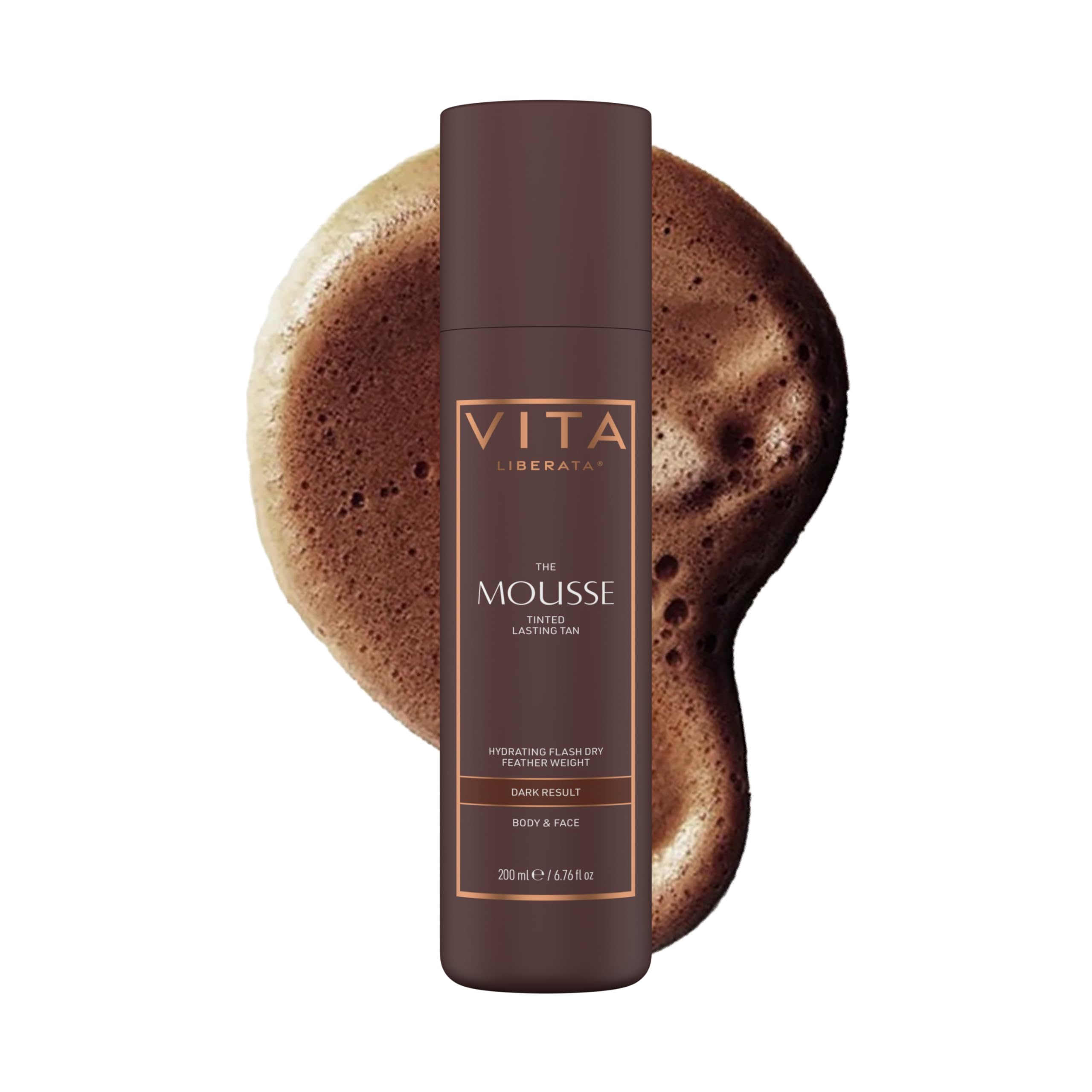 VITA LIBERATA Tinted Self Tanner Mousse - Ultra Dark 6.76 Fl Oz, Lightweight & Fast Drying Formula, Tinted For Easy Application, Lasting Tan, Formulated with Organic Aloe Vera & Hyaluronic Acid