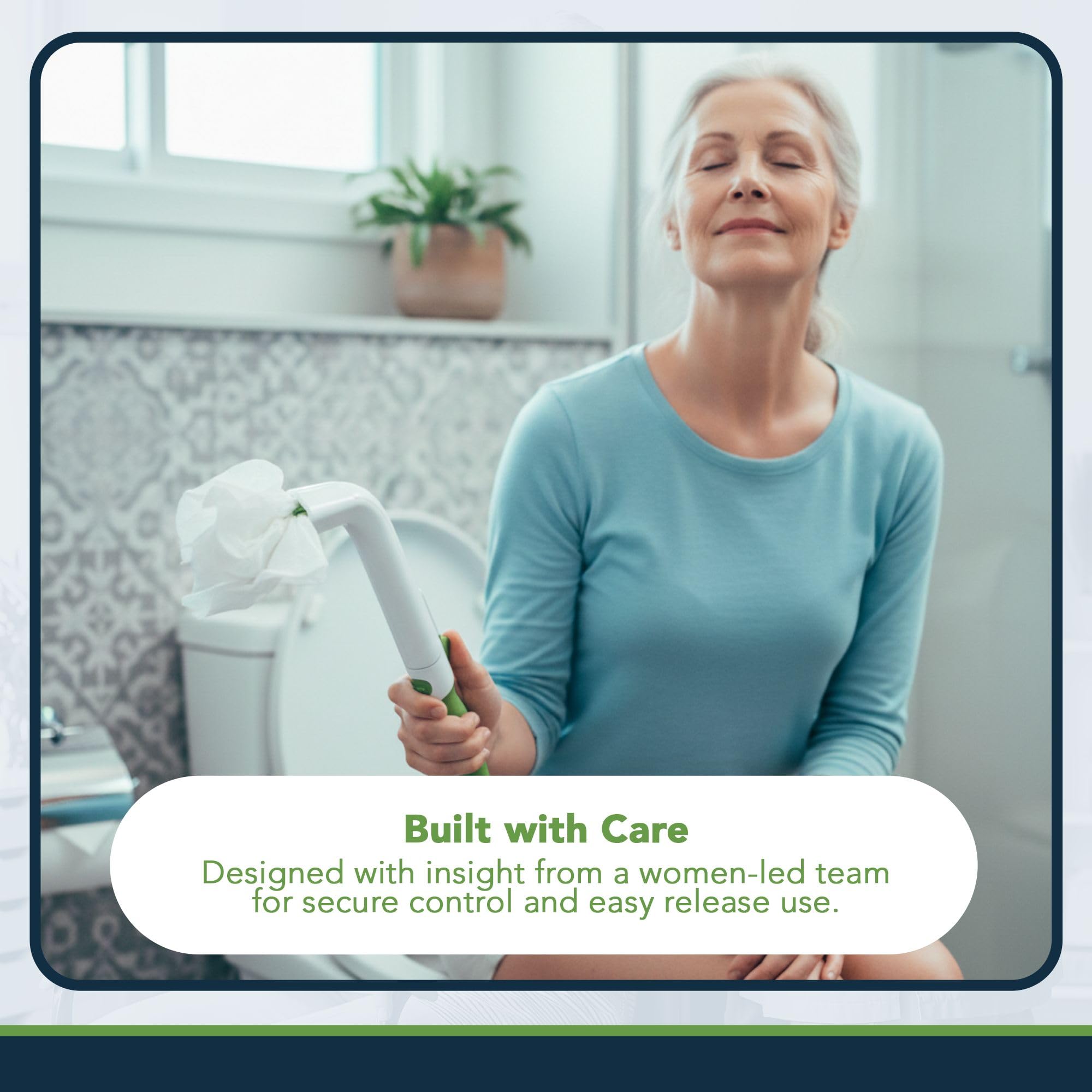 FreedomWand Multipurpose Toilet Aids - 14.5" Inch Wiping Aid Toileting for Women & Men, Butt Wiper Tool, Toilet Assist Device and Paper Extender, Ideal for Elderly, Disabled and Post Surgery Use