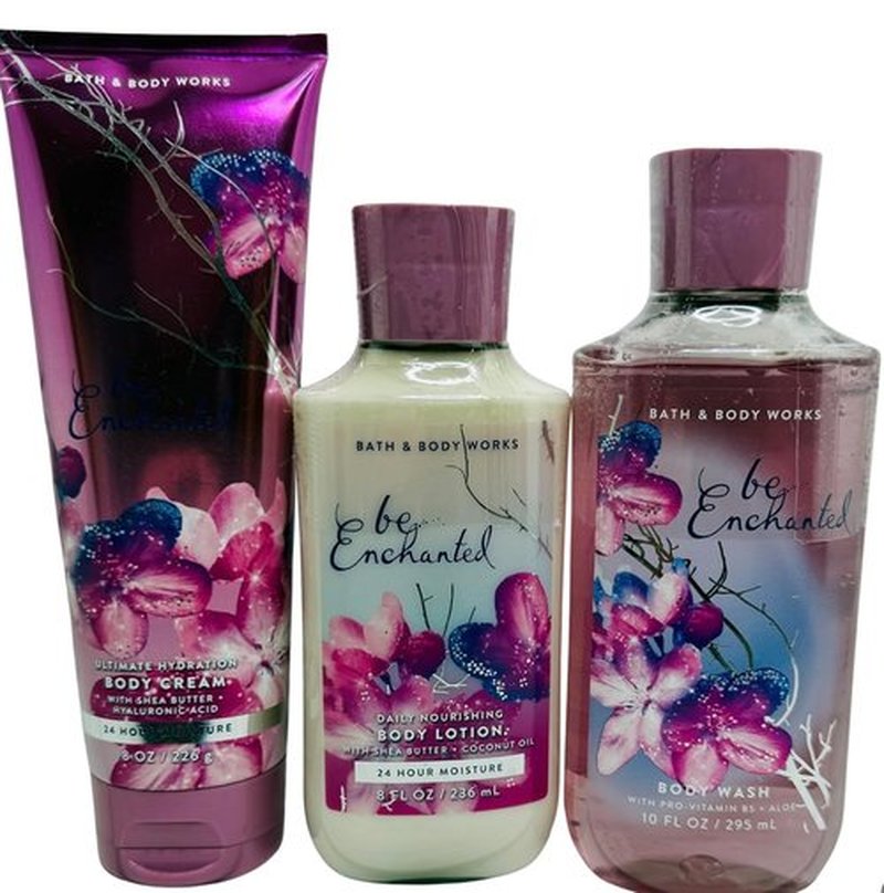 Bath & Body Works - Be Enchanted Body Wash, Lotion & Hydration Cream Set | 3-Piece Collection