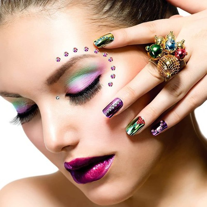 3 Pack Nail Art Rhinestone Flatback Gems Crystals Diamond for Nail Decoration Mixed Color Round Rhinestones Kit with Pickup Pencil and Tweezer for DIY Nail Art and Decoration