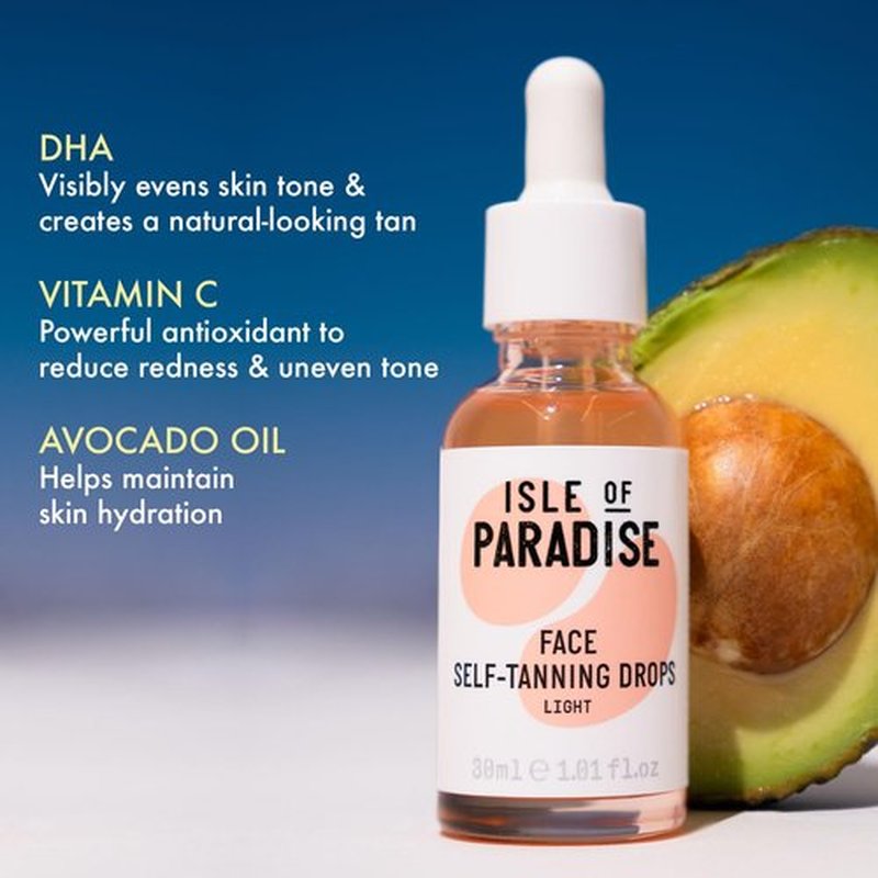 Isle of Paradise Mini Self Tanning Drops - Natural Glow for Radiant Skin | 0.5 Fl Oz