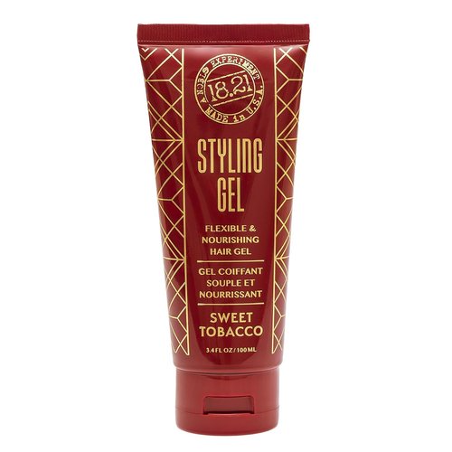 18.21 Man Made Hair Styling Gel - Weightless All-Day Flexible Hold, 3oz | Original Sweet Tobacco Scent