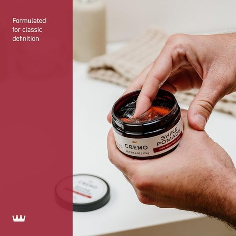 Cremo Hair Pomade for Men - Premium Barber Grade Styling with High Hold & Shine | 4 Oz