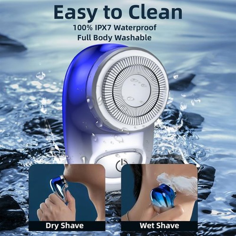 Skiennix Mini Electric Shaver - Portable Waterproof Razor for Men & Women | Rechargeable & Easy to Use