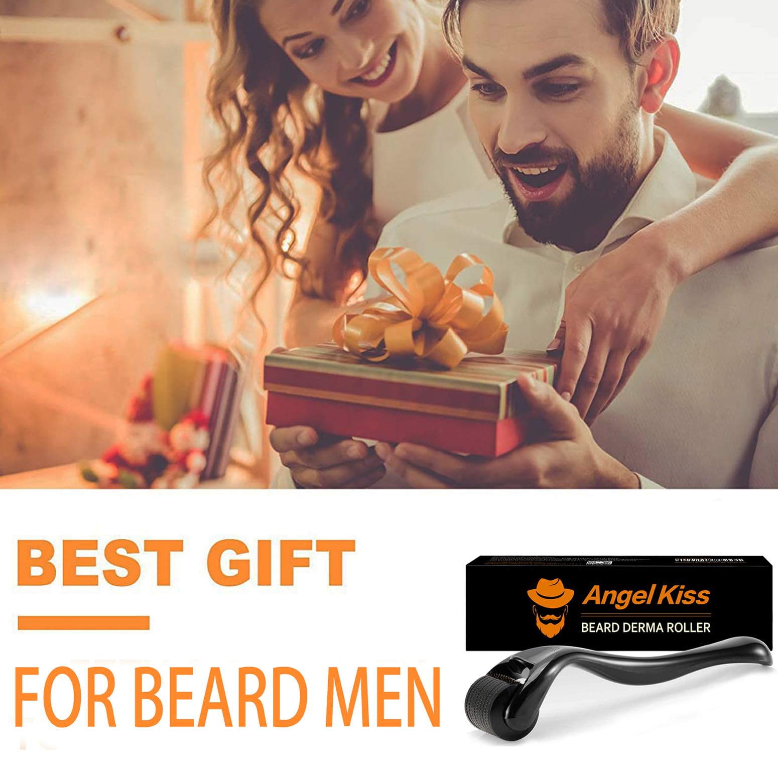 Angel Kiss Microneedling Derma Roller for Face, Body and Beard - 0.25mm Micro Needle Roller