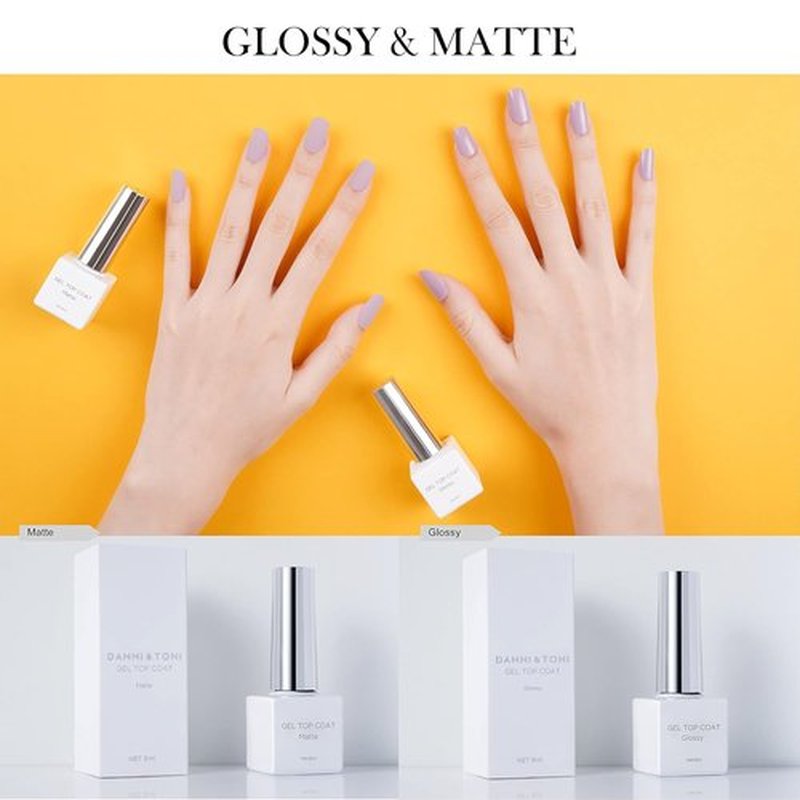 DANNI & TONI Glossy Gel Top Coat - 8ml High Shine, Long Lasting Finish for Gel Nails