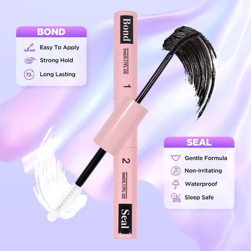 Elitefe Lash Extension Kit DIY Lash Clusters Kit Eyelash Extensions Individual Lashes Extensions with (Bond,Seal,Tweezers,132Pcs,Pixie,0.07D,10-16mm)