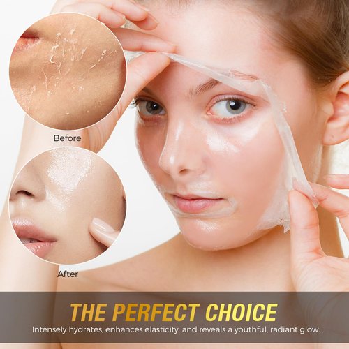 chenyayun 2Pack 9000PPM Snail Mucin Collagen Overnight Wrapping Peel Off Mask for Intensive Hydrating, Skin Barrier Repairing, Reducing Sagging/Wrinkles/Fine Lines, 2.53 Oz/75 ML
