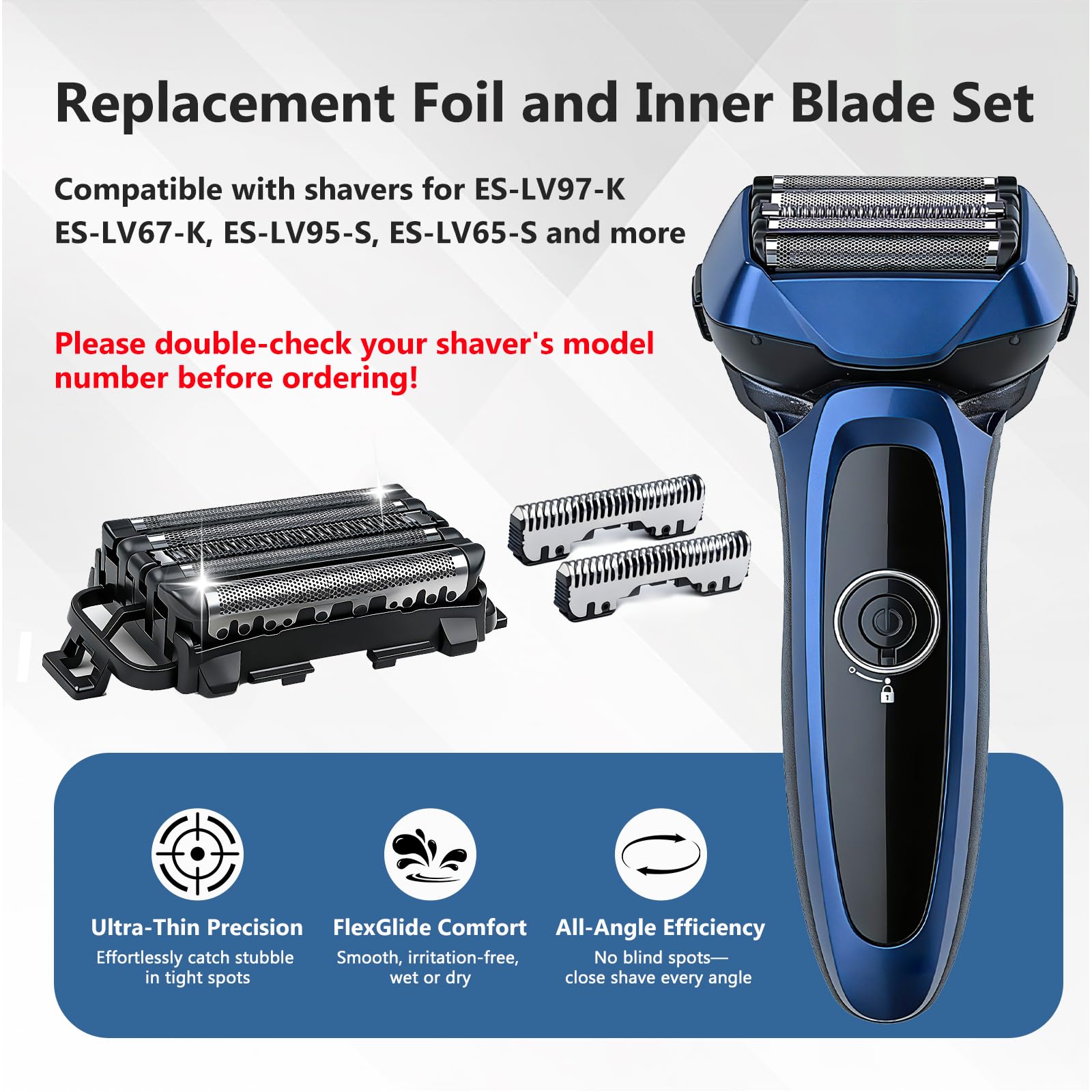 WES9032P Replacement Foil & Blade Set Compatible with ARC5 Shavers, 1-Pack