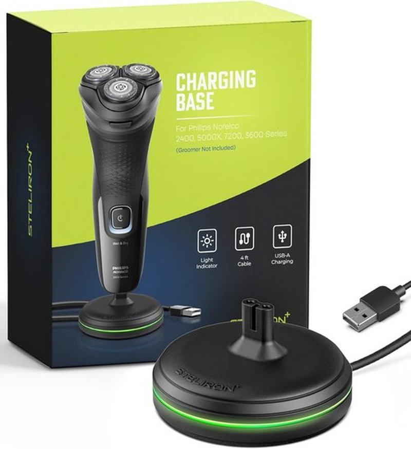 Philips Norelco Charging Stand - Dock with LED Indicator & USB Cable for Series 2400, 5000X, 7200, 3600 Models