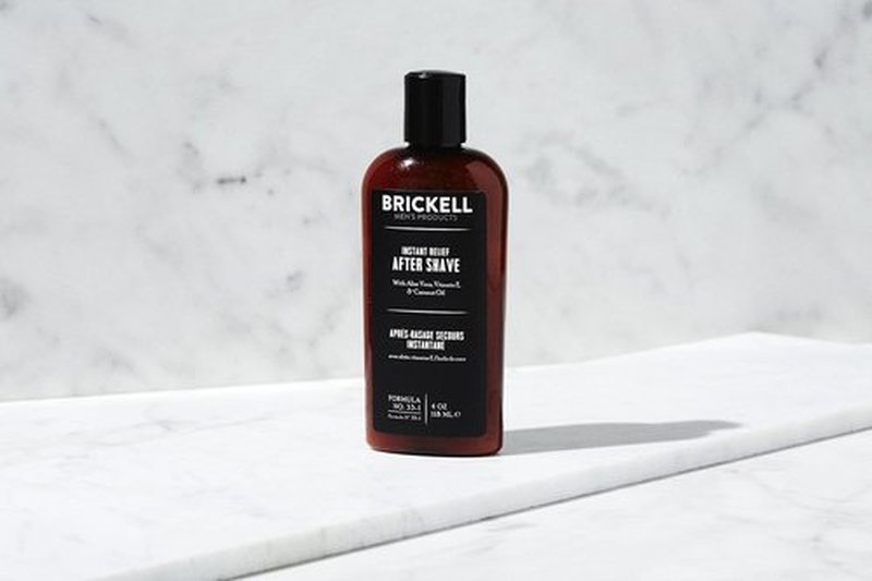 Brickell Men's Aftershave Balm - Natural & Organic Instant Relief for Razor Burn | 4 Oz, Unscented