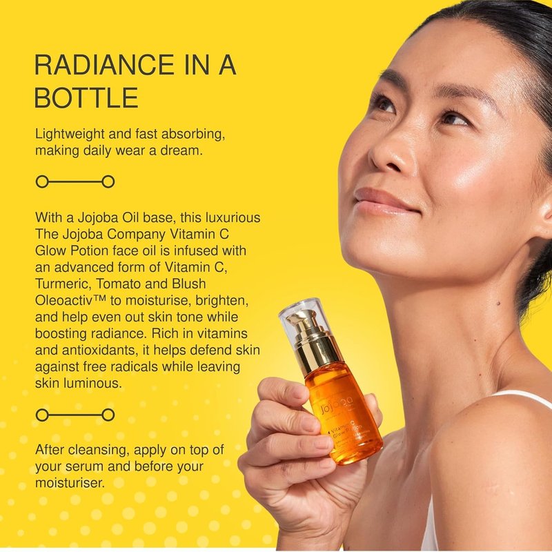 Vitamin C Facial Oil 30ml – Brightening Glow Elixir with THD Ascorbate, Turmeric & Tomato Oil – Antioxidant-Rich Skin Booster for Radiance, Even Tone & Smooth Texture
