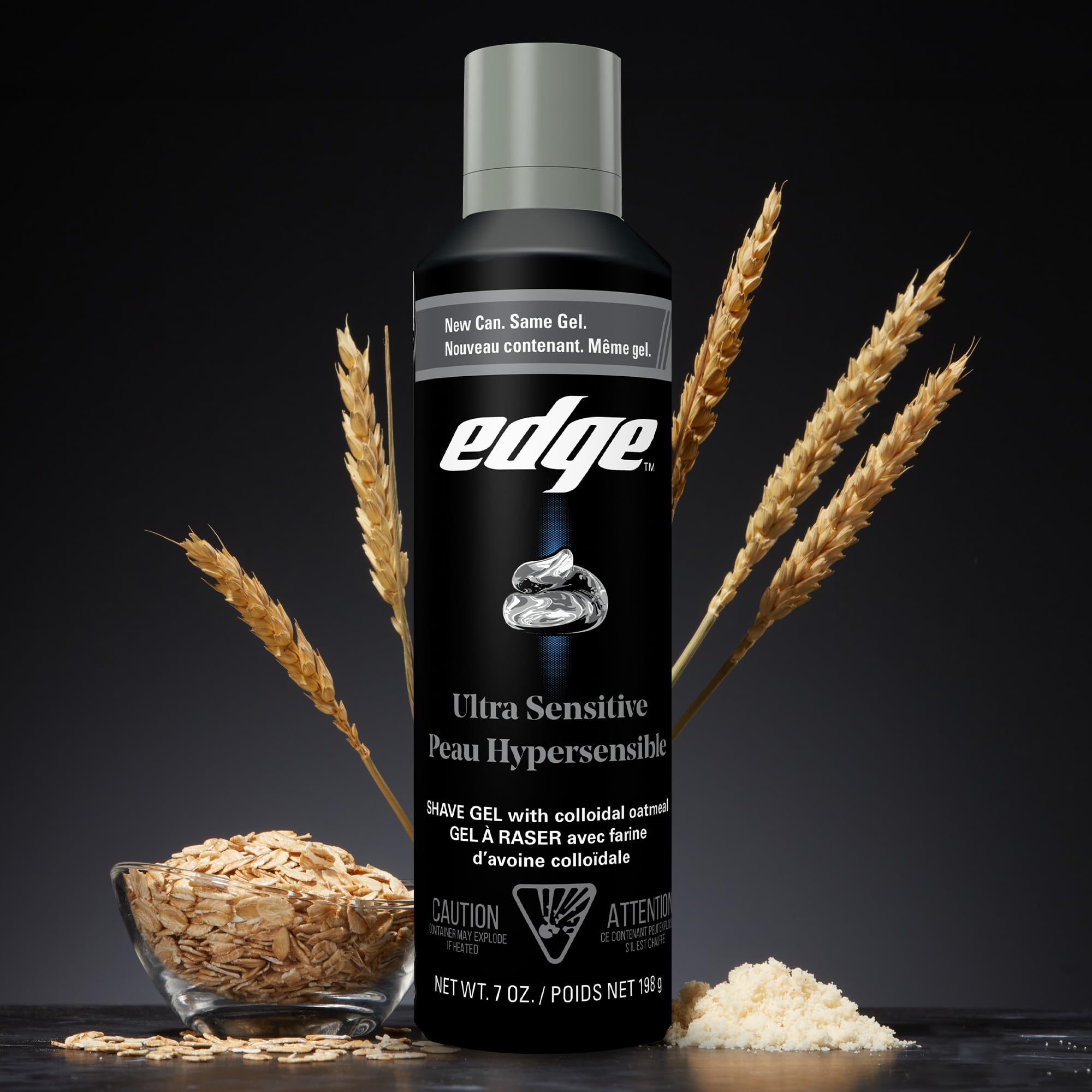 Edge Shaving Gel for Men, Ultra Sensitive with Colloidal Oatmeal, (6 Pack) - Shave Gel For Men That Moisturizes, Protects and Soothes To Help Reduce Skin Irritation