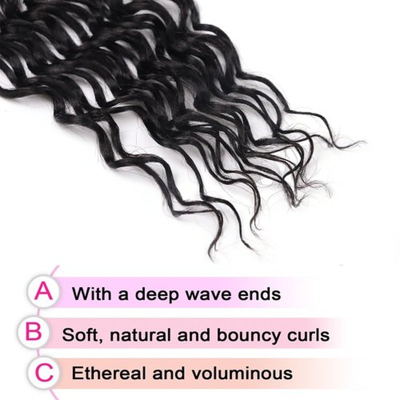14 Inch Goddess Box Braids Crochet Hair New Short Crochet Braids for Black Women 7 Packs Pre Looped & Braided Micro Box Braid with Curly Ends for Daily - Easy Install Style & All Day Comfy (1B)