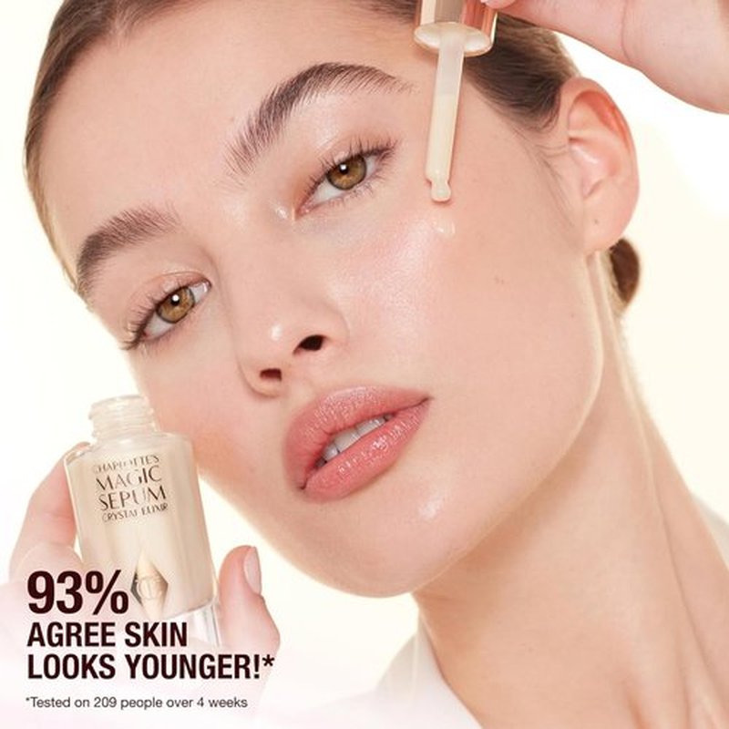 Charlotte Tilbury Magic Serum Crystal Elixir - Firming Peptide Face & Neck Serum - Ideal for Skincare Sets & Gifting