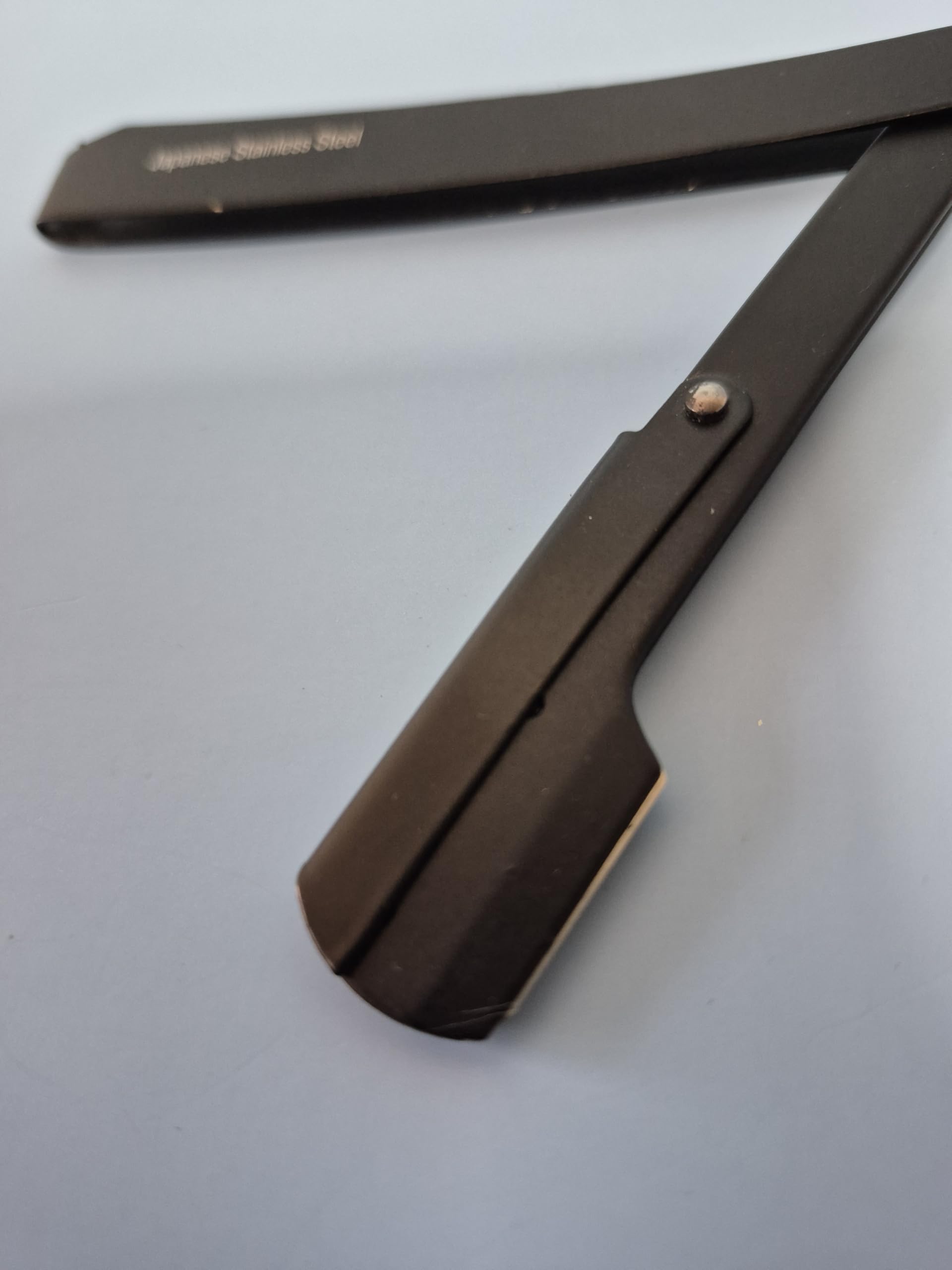 Barber Razor with Mini Blade, Leather Sheath, Professional Straight Razor
