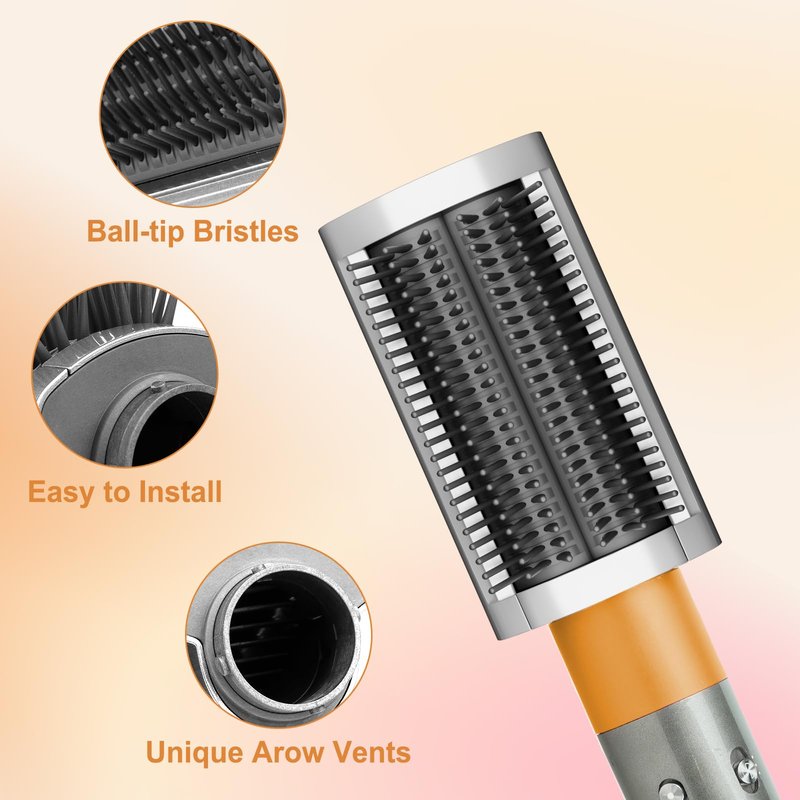 ZEPHBLOW Firm Smoothing Brush for Dyson Airwrap, Hair Stying Drying Comb for Frizee-Prone Hair to Smoothing and Straight, Replacement Attachment for Part No.971892-08