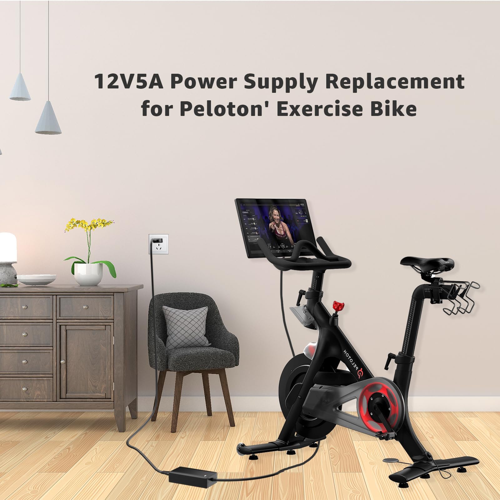 Norward Replacement for Peloton Bike Power Cord for Peloton PL-01 Charger