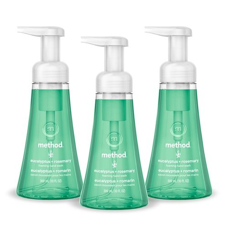 Method Foaming Hand Wash, Eucalyptus + Rosemary, 10 fl oz, 3 pack
