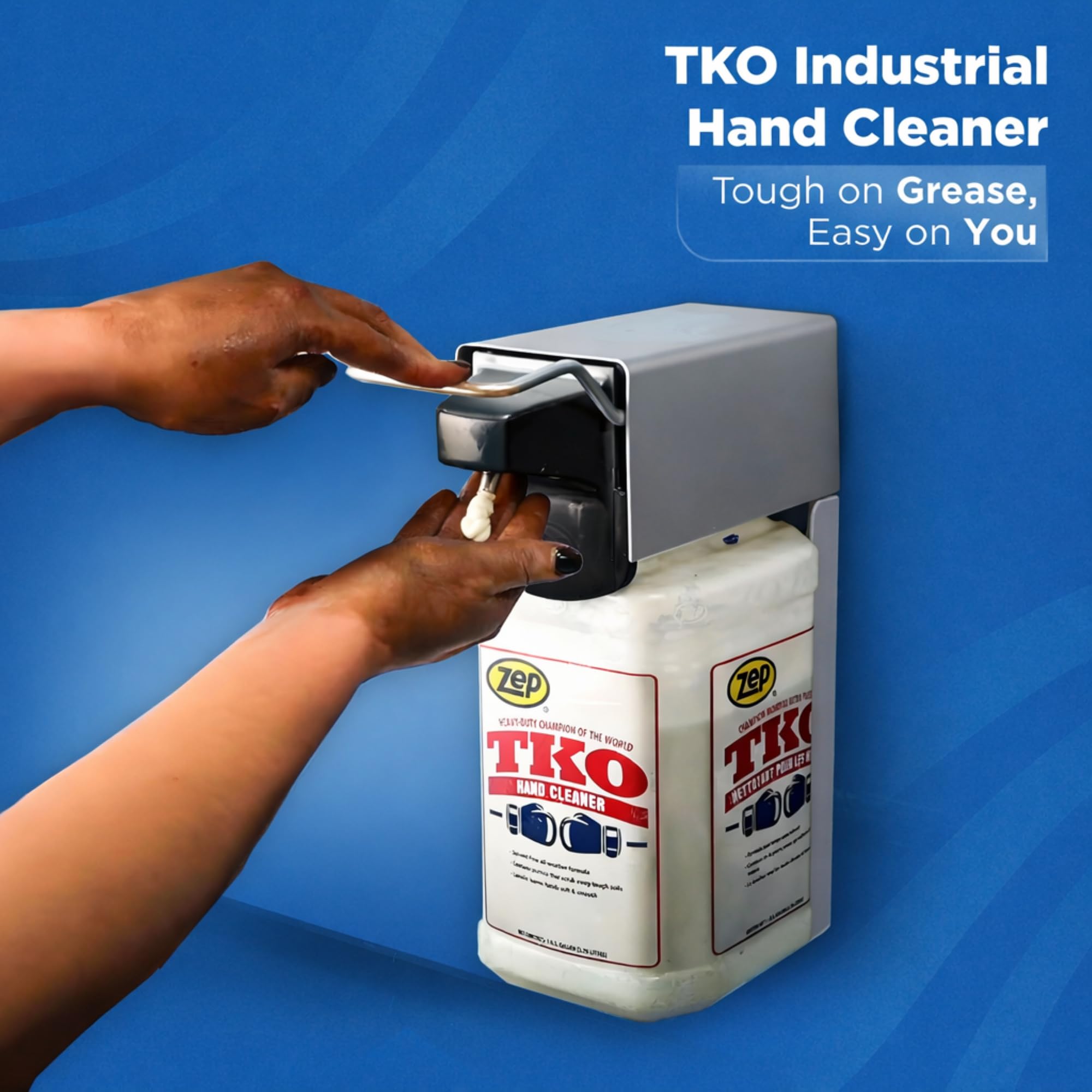 Zep TKO Heavy-Duty Industrial Hand Cleaner - 1 Gallon (Case of 4) - The GO-TO cleaner for Pros that actually works. Dispenser included