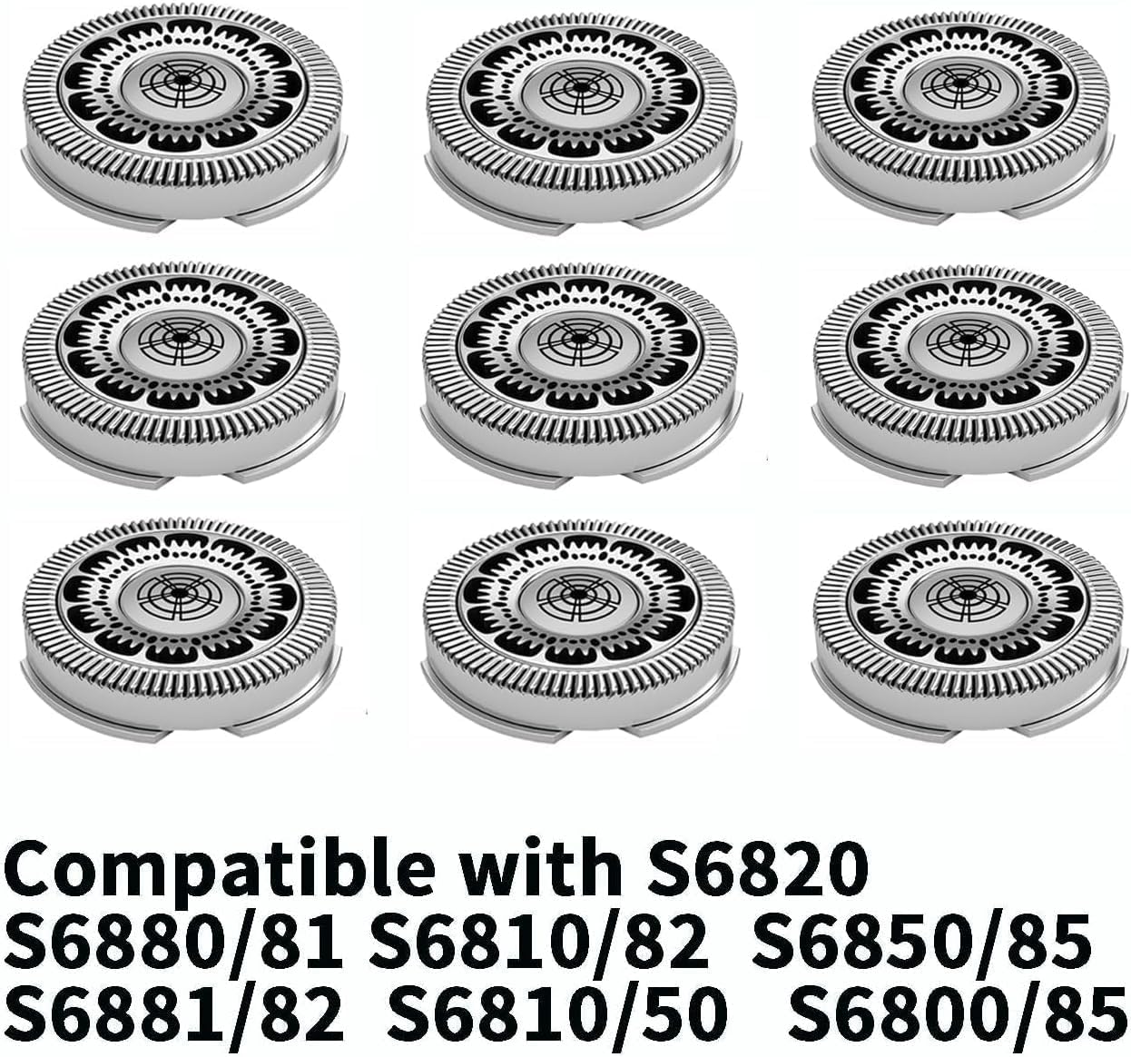 SH60 Replacement Shaver Heads Compatible with Philips Norelco Series 6000, Replacement Blades Compatible with Philips Electric Shaving Series 6000