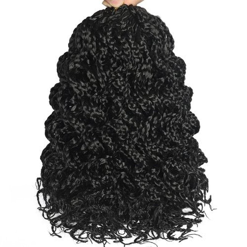 150 Strands Goddess Box Braids Crochet Hair Pre Looped 8Inch Curly Box Braids Crochet Braids Pre Braided Crochet Hair Pre Looped Box Braid Crochet Braids 5 Packs Wavy Crochet Braiding Hair for Women