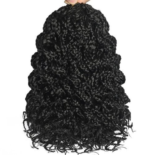 150 Strands Goddess Box Braids Crochet Hair Pre Looped 8Inch Curly Box Braids Crochet Braids Pre Braided Crochet Hair Pre Looped Box Braid Crochet Braids 5 Packs Wavy Crochet Braiding Hair for Women