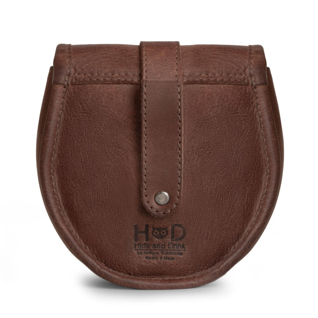 Hide & Drink, Bushcraft Leather Pouch Handmade from Full Grain Leather - Waist Holster Bag, Conveniently Attaches to Belt - Accessory for Storing Tools and Equipment for DIY Projects - Bourbon Brown