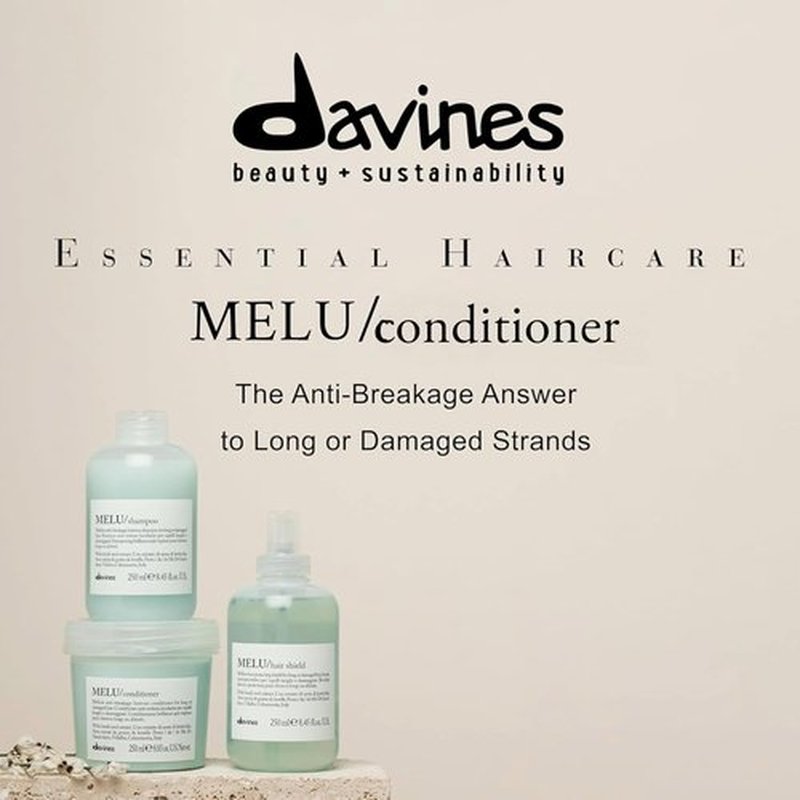 Davines MELU Conditioner - Anti-Breakage Formula for Long & Damaged Hair | Nourishing 8.8 oz