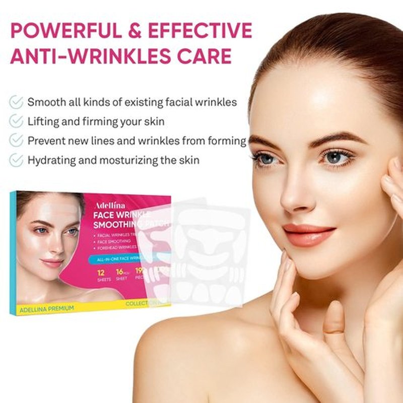 Facial and Forehead Wrinkle Patches: Face Wrinkle Treatment for Forehead, Smile Line, Under Eye- Anti Wrinkle Patches (192pcs)