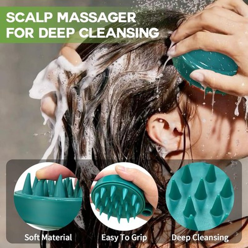 Rosemary Scalp Exfoliator & Clarifying Shampoo Scalp Scrub - 3-in-1 Scalp Treatment with Mint Oil Hair Treatment to Clarify and Remove Build Up - Silicone Scalp Massager Rosemary Oil for Hair Growth