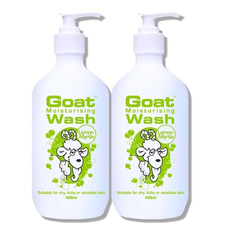 Regine Switzerland Goat Milk Soap - Moisturizing Body Wash Duo Pack 16.9 oz | Revitalize Your Skin with Lemon Myrtle