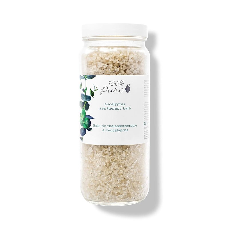 100% Pure Eucalyptus Bath Salts - Nourishing Skin & Relaxing Aromatherapy Spa Soak - 15 Oz