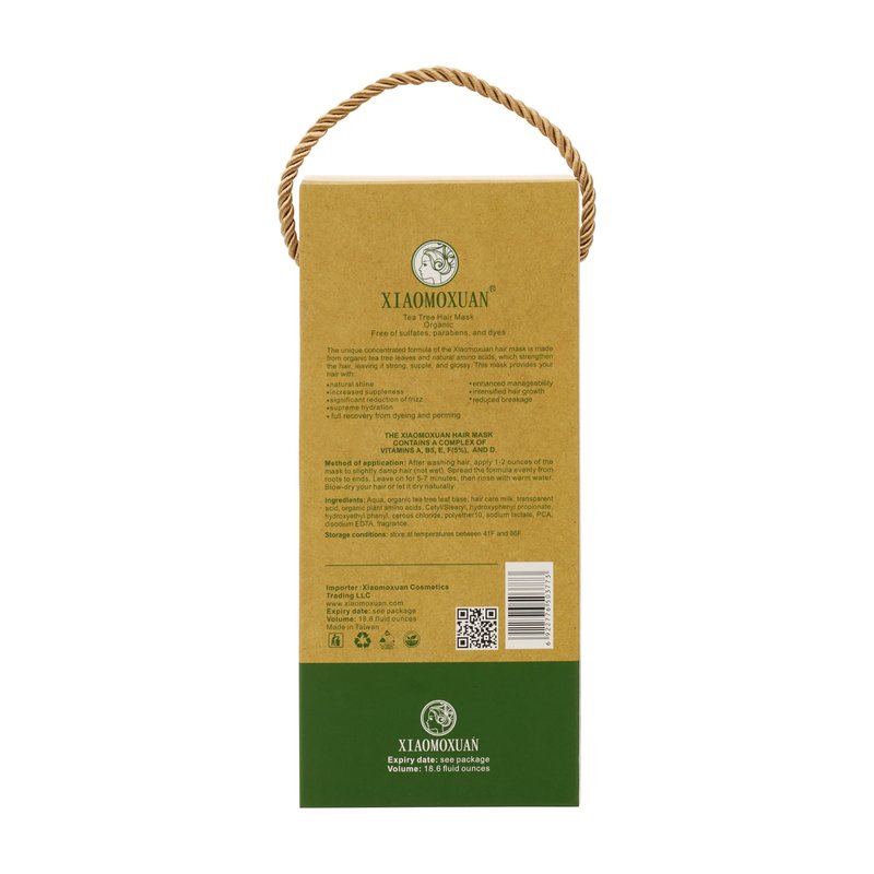 Xiaomoxuan Moisturizing Hair Mask Silky Smooth - Natural Tea Tree Oil Hair and Scalp Nourishing - Deep Hydrating for Dry Hair Breakage and Split Ends Repair - Vitamin Hair Mask Frizz Treatment