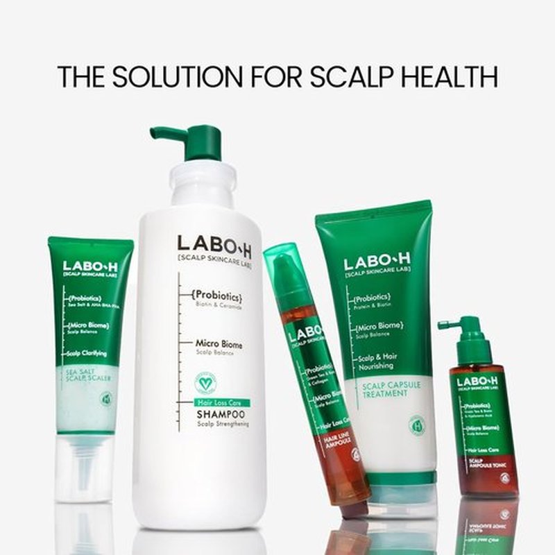 LABO.H Scalp Strengthening Shampoo - Hair Growth & Anti-Loss Formula | Vegan Ceramide with Rosemary Oil, Biotin, Caffeine, 13.5 Fl. oz.