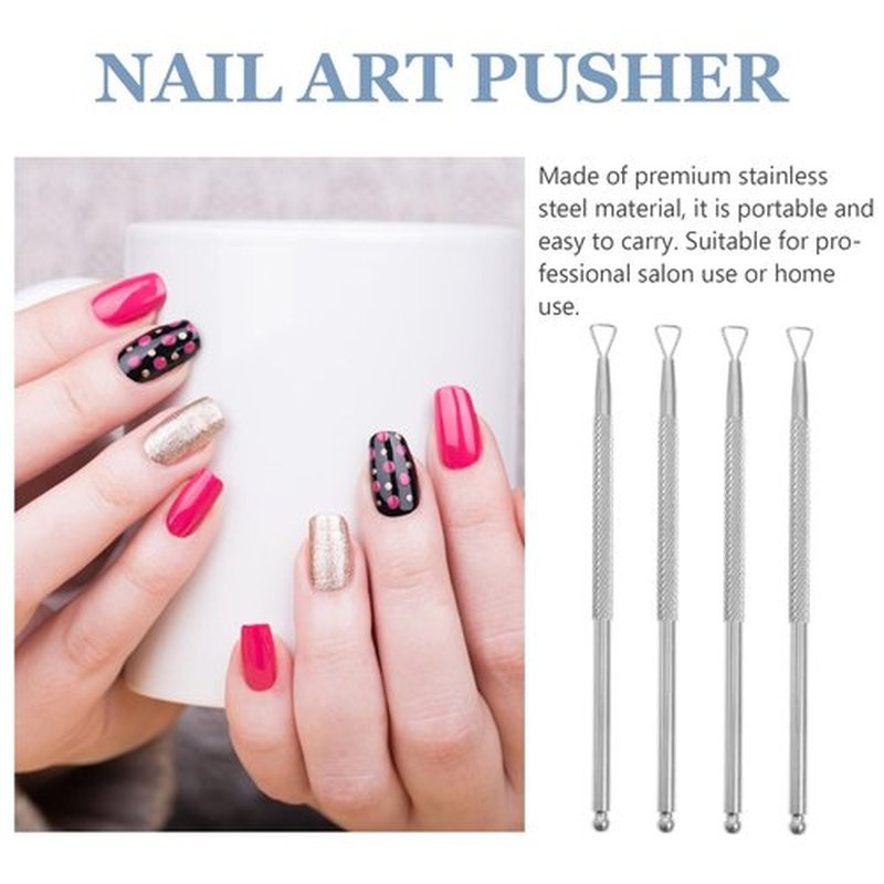 Beavorty 4 Pcs Cuticle Pusher Tool triangle cuticle peeler scraper nail cuticle remover cuticle cutter tool nail gel remover pusher Nail Remover Tool nail art push hands nail polish